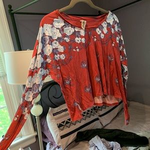 Free People floral long sleeve